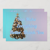 Carte de vacances bleue et rose  (Devant / Derrière)