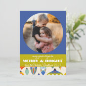 Carte de vacances Blue and Green Retro (Debout devant)