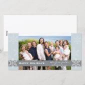 Carte de vacances Blue and Grey Snowflake (Devant / Derrière)