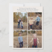 Carte de vacances Blue Bow Botanical Happy Holiday (Dos)
