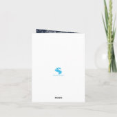 Carte de vacances Blue Chic Christmas Tree (Dos)