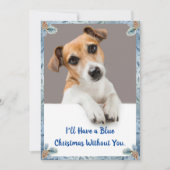 Carte de vacances Blue Christmas Cute Jack Russell (Devant)