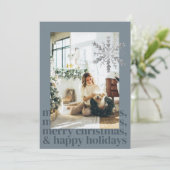 Carte de vacances Blue Modern esthétique (Debout devant)