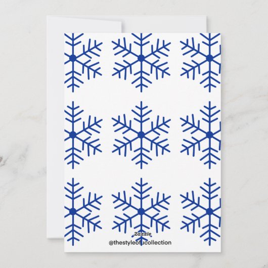 Carte de vacances Blue Snow Dancer (Dos)