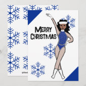 Carte de vacances Blue Snow Dancer B (Devant / Derrière)