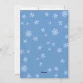 Carte de vacances Blue Snowflakes (Dos)