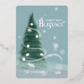 Carte de vacances Blue Spruce Foil (Recto)