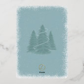 Carte de vacances Blue Spruce Foil (Verso)
