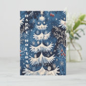 Carte de vacances Blue White Christmas Tree (Debout devant)