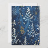 Carte de vacances Blue White Christmas Tree (Dos)