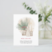 Carte de vacances Boho Angel Green (Debout devant)