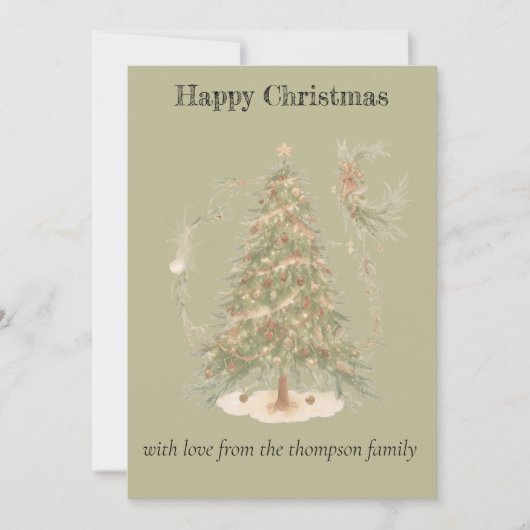 Carte de vacances Boho Christmas Flat (Devant)