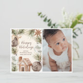 Carte de vacances Boho Ornement Surround Flat (Debout devant)