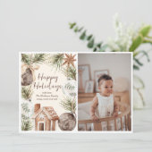 Carte de vacances Boho Ornement Surround Flat (Debout devant)