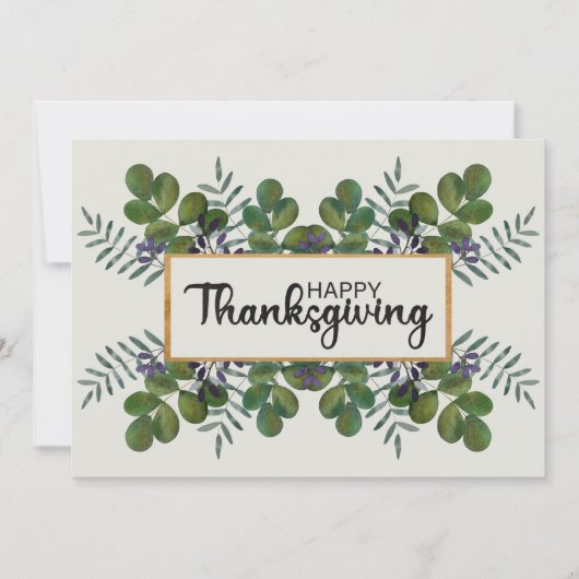 Carte de vacances bon thanksgiving (Devant)