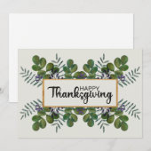 Carte de vacances bon thanksgiving (Devant / Derrière)