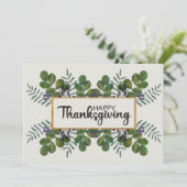 Carte de vacances bon thanksgiving (Debout devant)