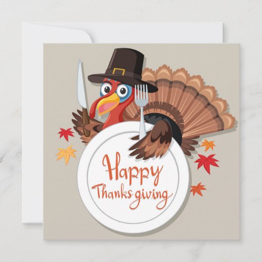 Carte de vacances bon thanksgiving (Devant)