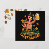 Carte de vacances bon thanksgiving (Devant / Derrière)