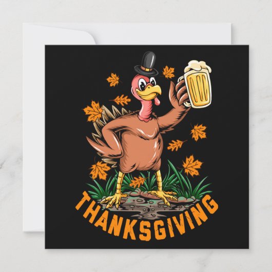 Carte de vacances bon thanksgiving (Devant)