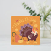 Carte de vacances bon thanksgiving (Debout devant)