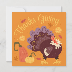 Carte de vacances bon thanksgiving