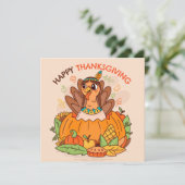 Carte de vacances bon thanksgiving (Debout devant)