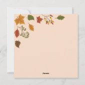 Carte de vacances bon thanksgiving (Dos)