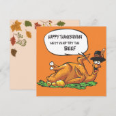 Carte de vacances bon thanksgiving (Devant / Derrière)