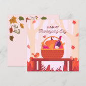 Carte de vacances bon thanksgiving (Devant / Derrière)