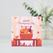 Carte de vacances bon thanksgiving (Debout devant)