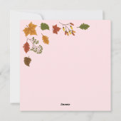 Carte de vacances bon thanksgiving (Dos)