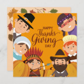 Carte de vacances bon thanksgiving (Devant / Derrière)