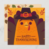 Carte de vacances bon thanksgiving (Devant / Derrière)