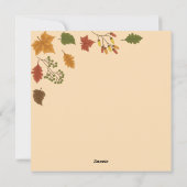 Carte de vacances bon thanksgiving (Dos)