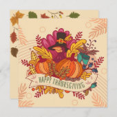 Carte de vacances bon thanksgiving (Devant / Derrière)