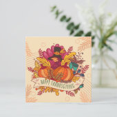 Carte de vacances bon thanksgiving (Debout devant)