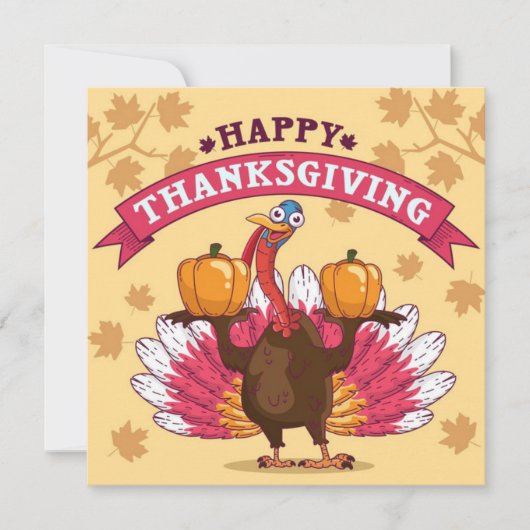Carte de vacances bon thanksgiving (Devant)