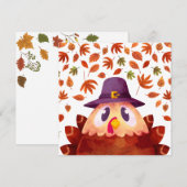 Carte de vacances bon thanksgiving (Devant / Derrière)