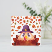 Carte de vacances bon thanksgiving (Debout devant)