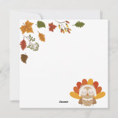 Carte de vacances bon thanksgiving (Dos)