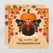 Carte de vacances bon thanksgiving (Devant / Derrière)