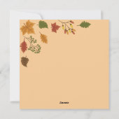 Carte de vacances bon thanksgiving (Dos)