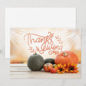 Carte de vacances bon thanksgiving (Devant / Derrière)