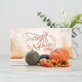 Carte de vacances bon thanksgiving (Debout devant)