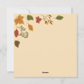 Carte de vacances bon thanksgiving (Dos)