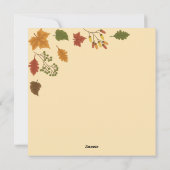 Carte de vacances bon thanksgiving (Dos)