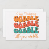 Carte de vacances bon thanksgiving (Devant / Derrière)