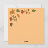 Carte de vacances bon thanksgiving (Dos)