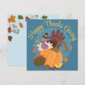 Carte de vacances bon thanksgiving (Devant / Derrière)